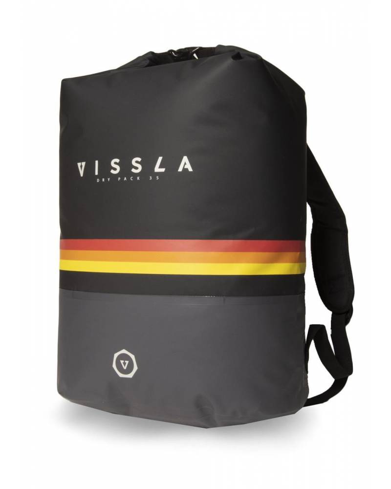Vissla 7 Seas 35L Dry Backpack - Black 3 side