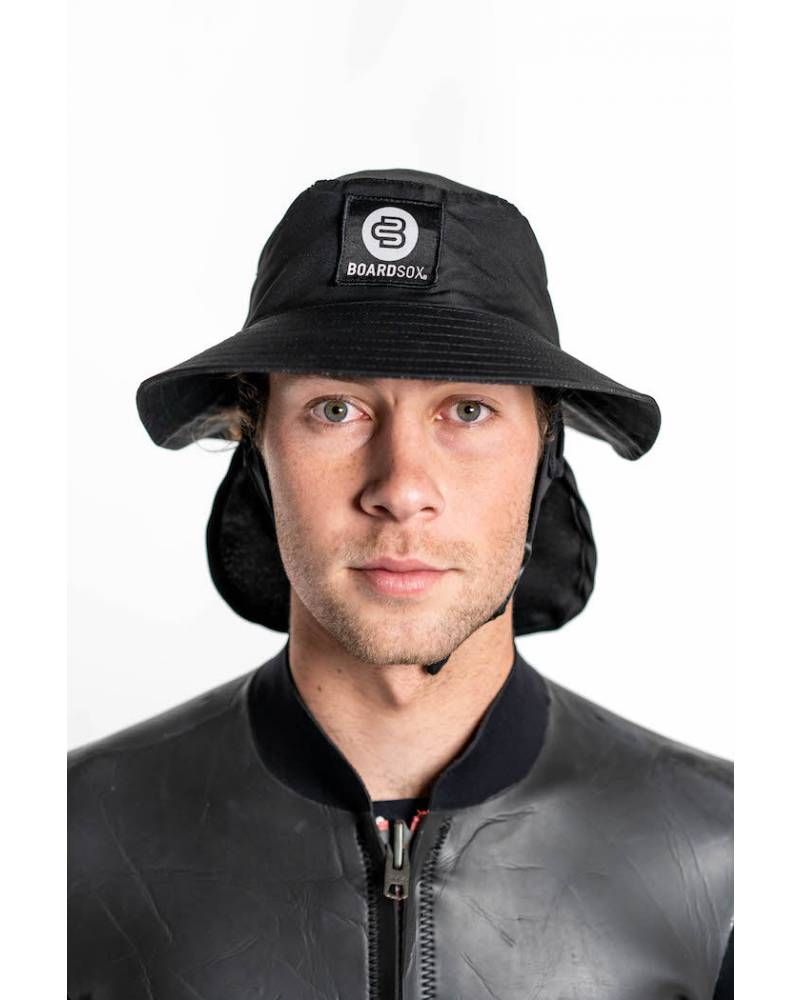 Boardsox Surf Hat - Black front on model