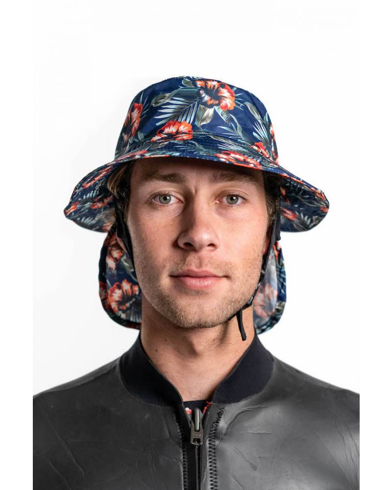 Boardsox Hawaiian Surf Hat front on model