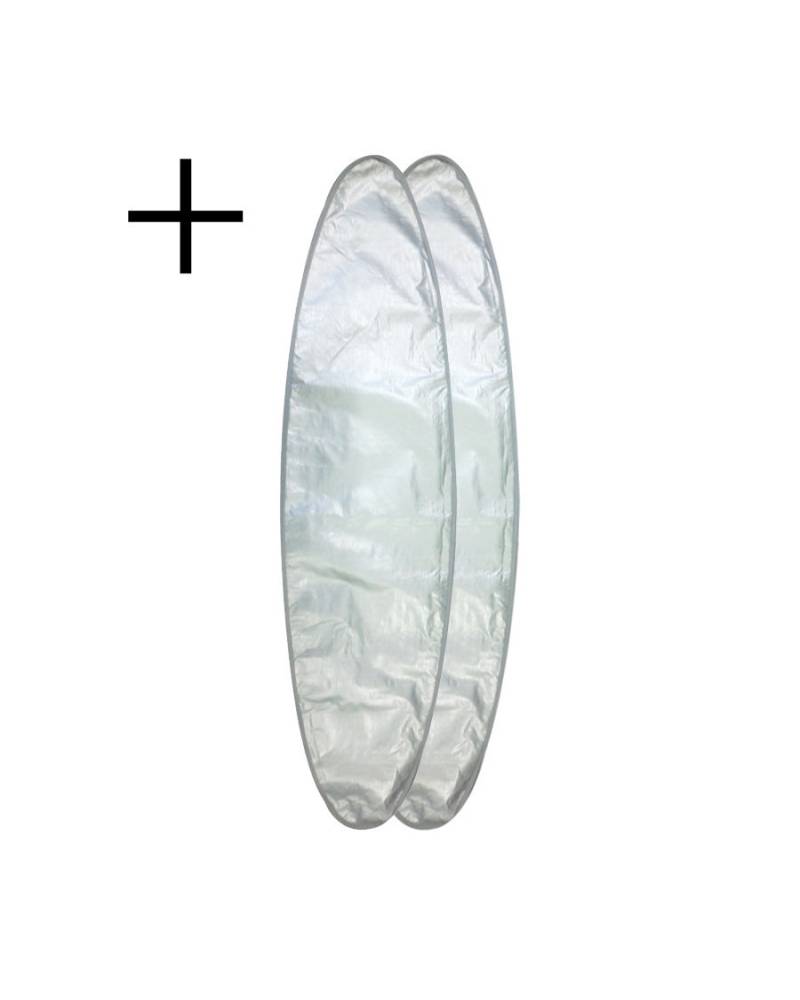 Triple Compact Shortboard Cover - Silver / 6'8"