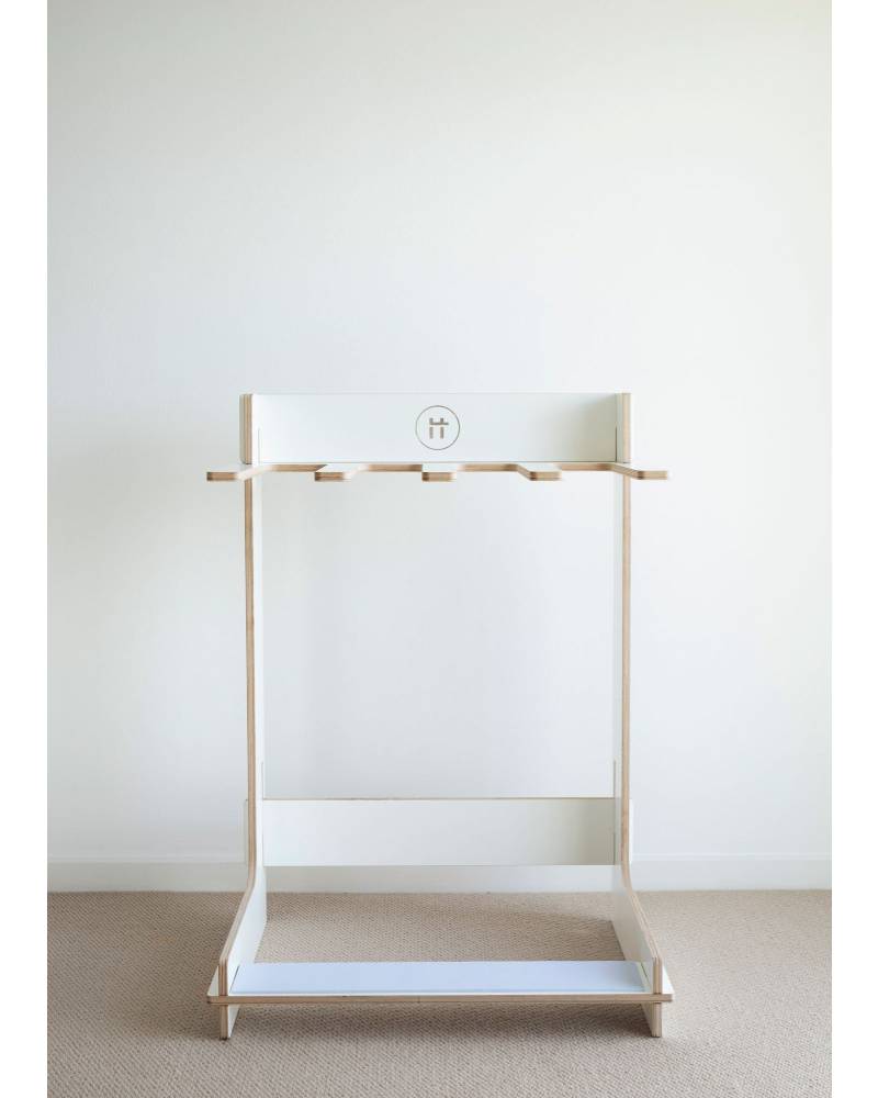 Q8 Freestanding Surfboard Rack - White front