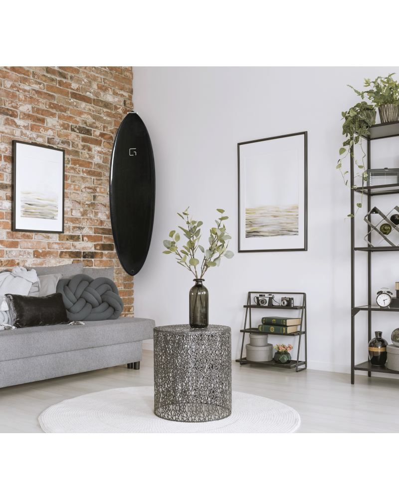 Ghost Racks Corner Wall Rack Mount  with Black Surfboard