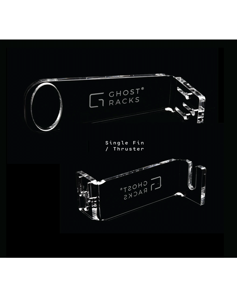 Ghost Racks Vertical Surfboard Wall Rack hooks - Single Fin or Thruster