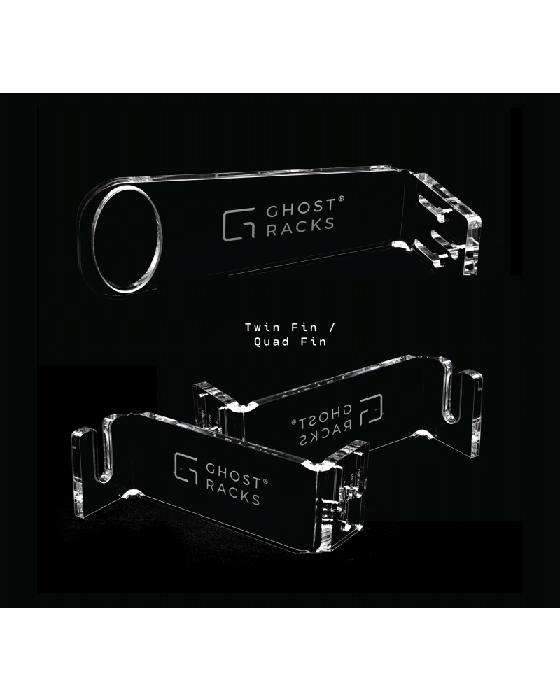 Ghost Racks Vertical Surfboard Wall Display Rack - Twin Fin or Quad Fin hooks