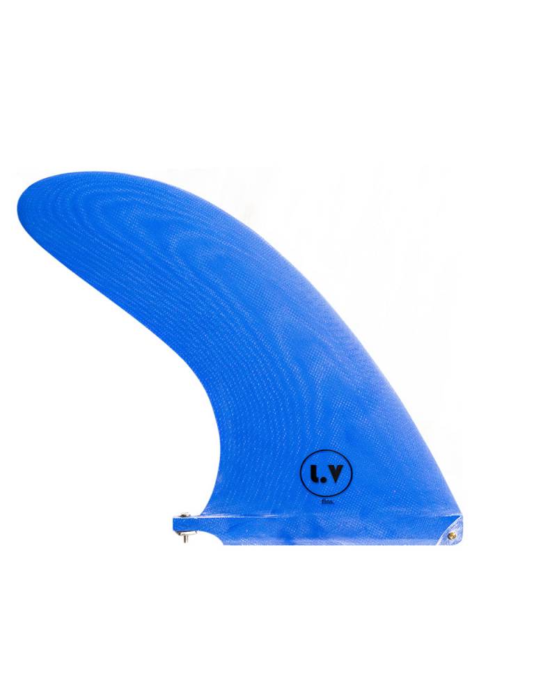 LV Fins LB Half Bell Raked Pivot 10" Single Fin - Blue 2
