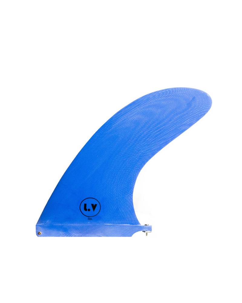 LV Fins LB Half Bell Raked Pivot 10" Single Fin - Blue 1