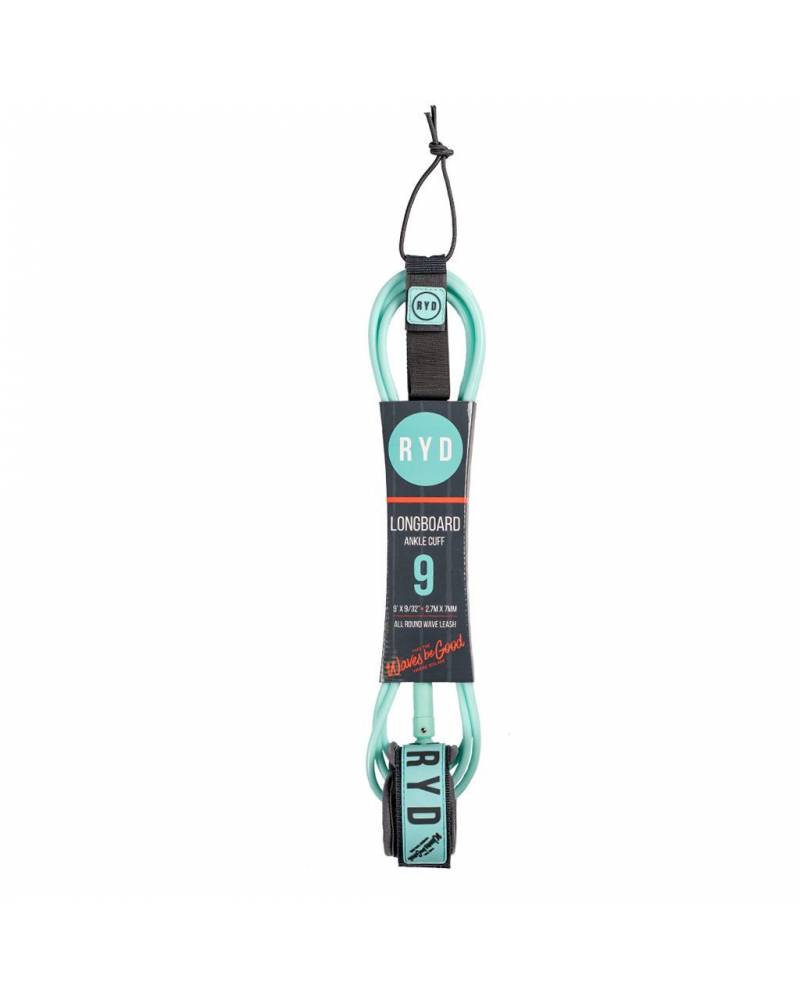 9ft Longboard Ankle 7mm - Aqua/Grey