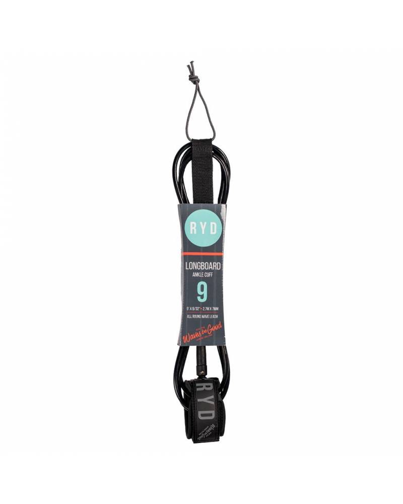 9ft Longboard Ankle 7mm - Black