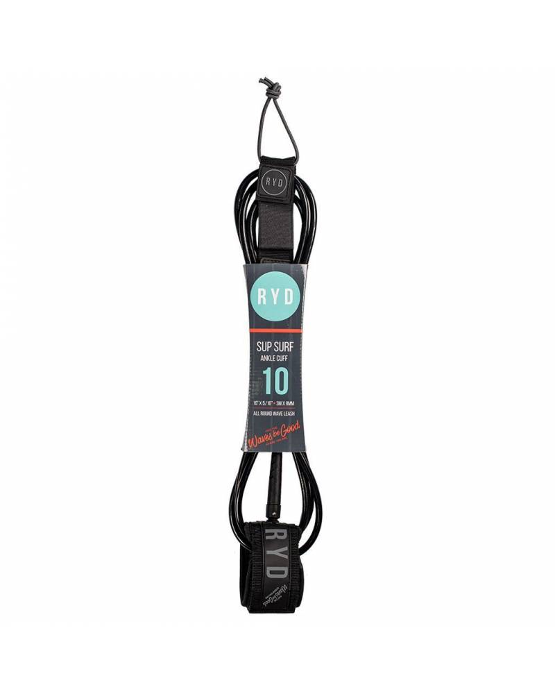 10ft Longboard Ankle 8mm - Black