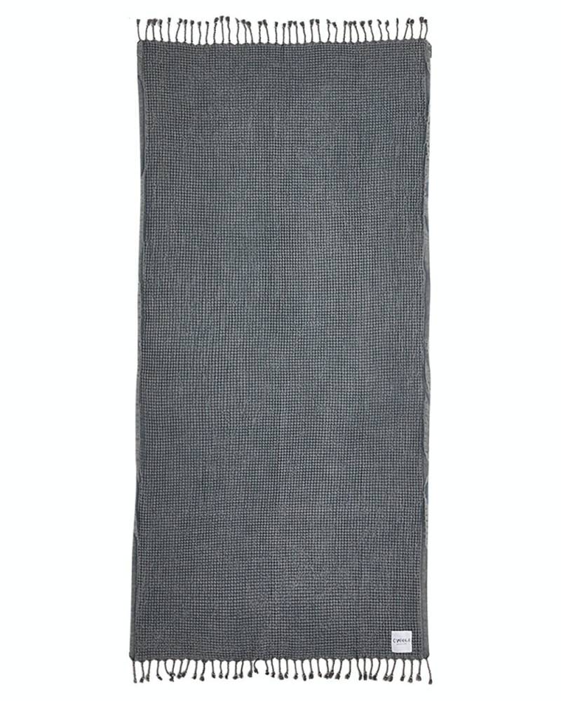 OZoola Waffle Beach Towel - Charcoal
