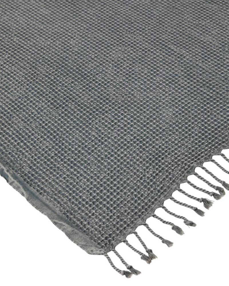 OZoola Waffle Beach Towel - Charcoal trim