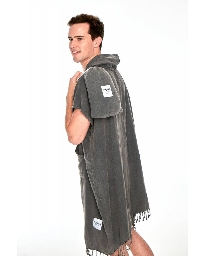 OZoola Surf Poncho - Charcoal side