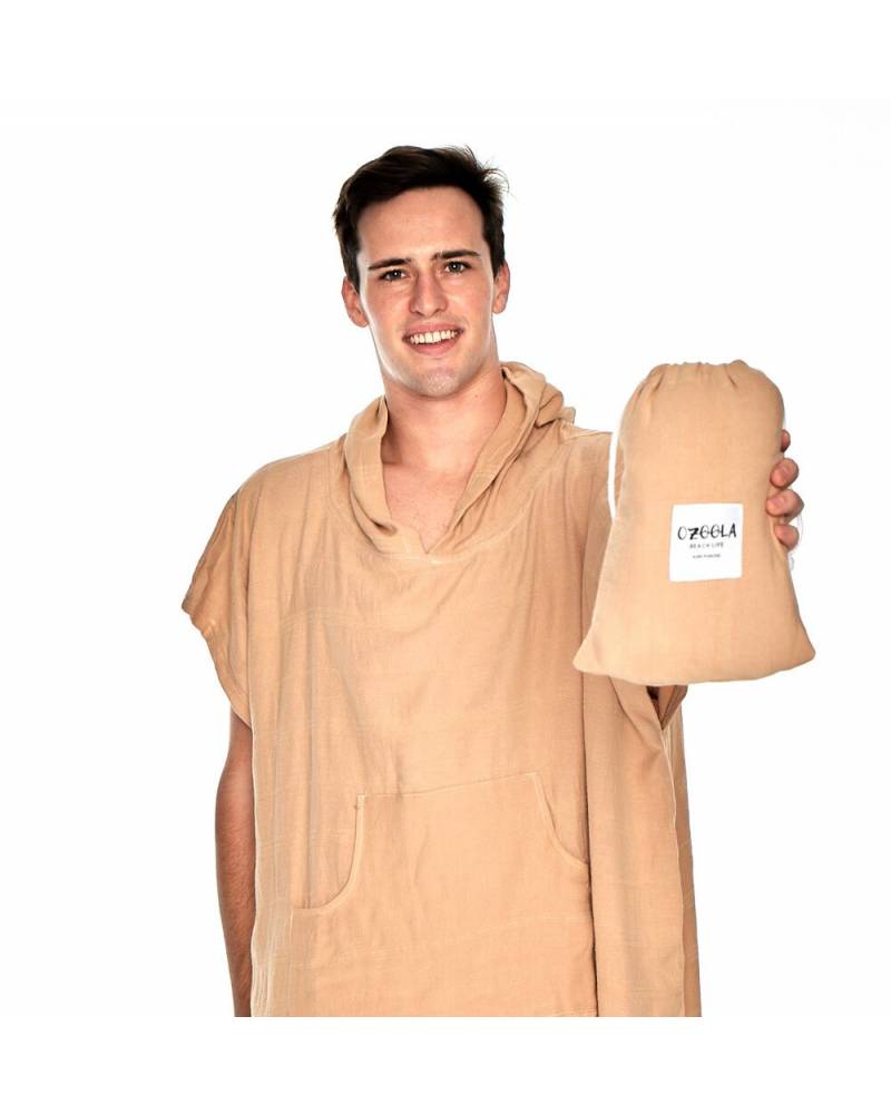 OZoola Surf Poncho - Sand on model