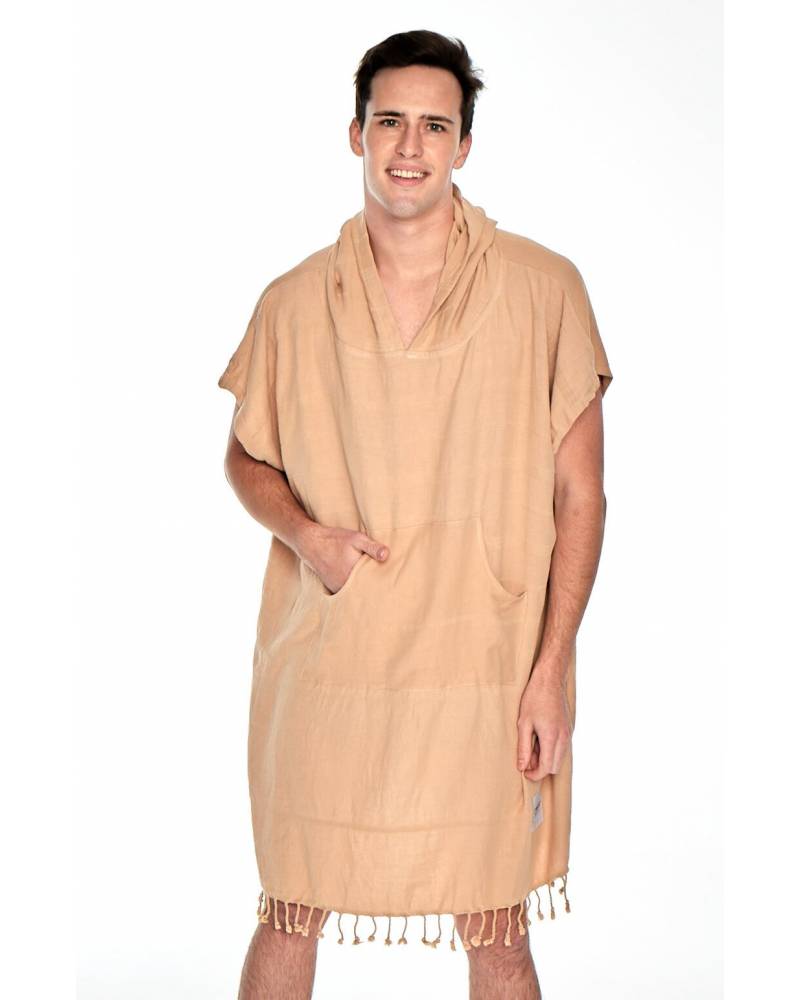 OZoola Surf Poncho - Sand on model