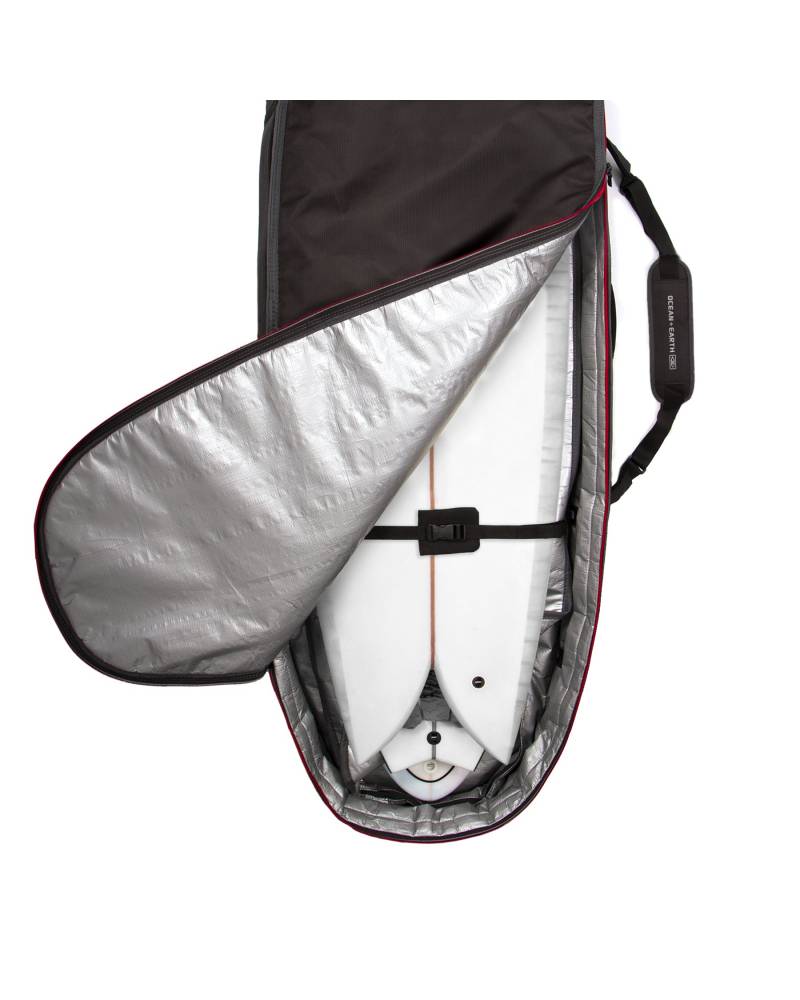 Triple Compact Fish Cover - Black/Red / 6'8"