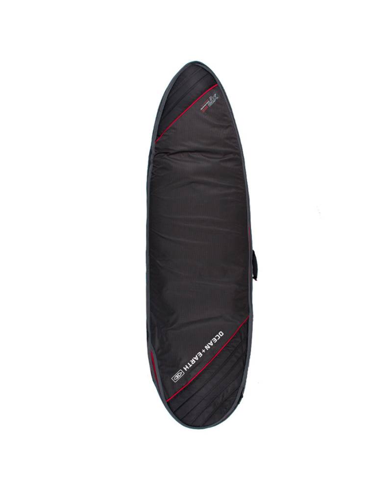 Triple Compact Fish Cover - Black/Red / 6'0"
