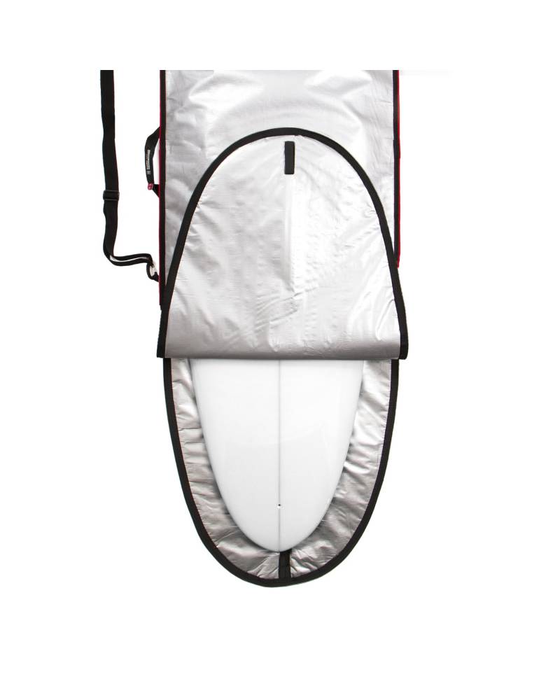 Barry Basic Longboard Cover - Black/Red / 8'0"