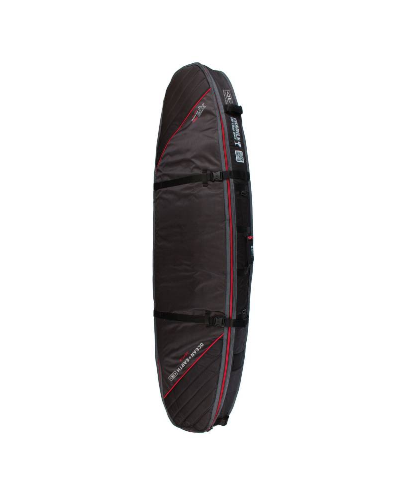 Triple Coffin Shortboard Cover - Black/Red / 7'0"