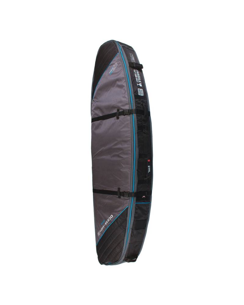 Triple Wheel Shortboard Cover - Black/Blue / 7'0"