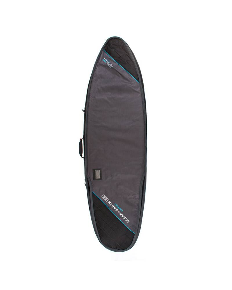 Triple Compact Shortboard Cover - Black/Blue / 6'8"