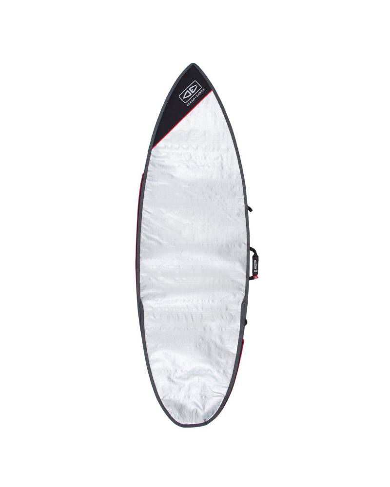 Compact Day Shortboard Cover - Black/Red / 6'4"
