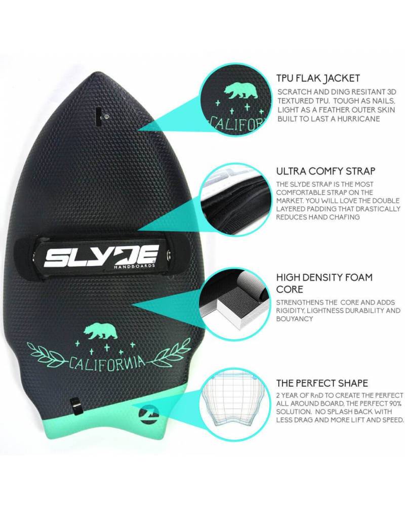 Slyde Wedge Handboard - Californian features