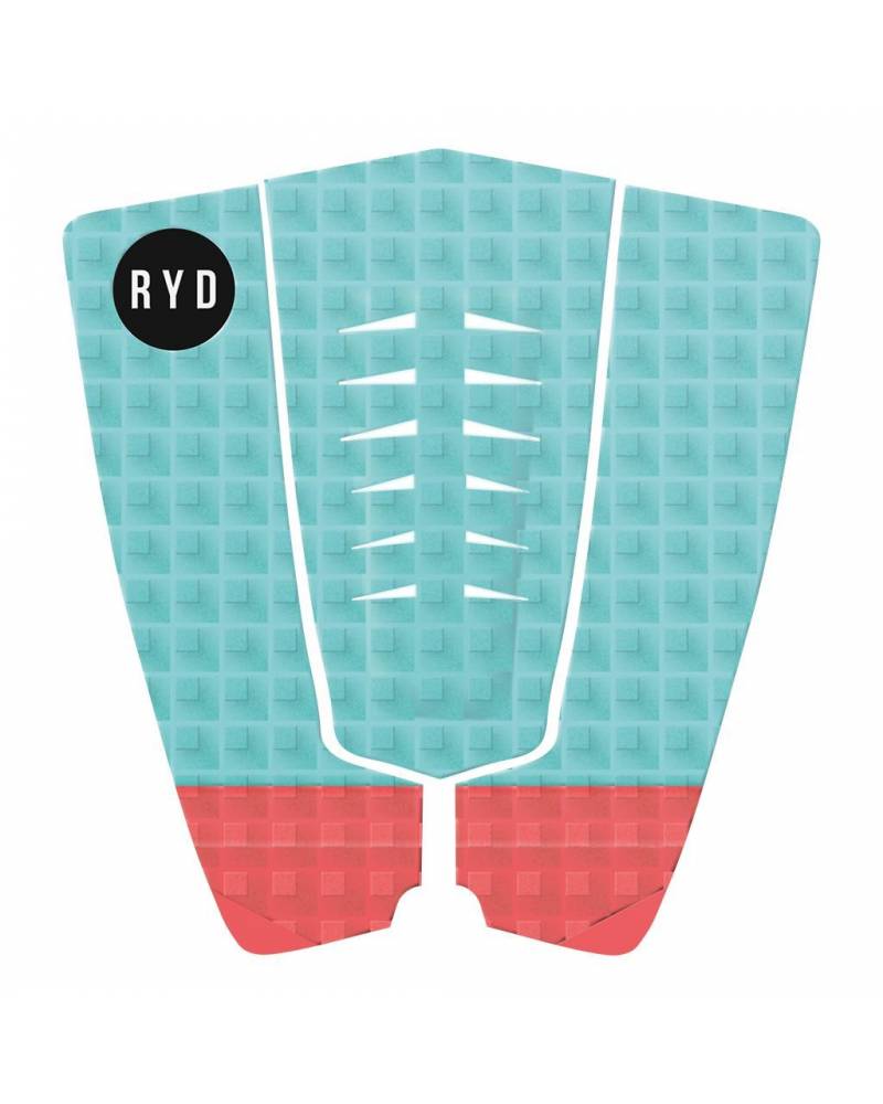 True 3 Piece Traction Square Groove - Aqua/Coral