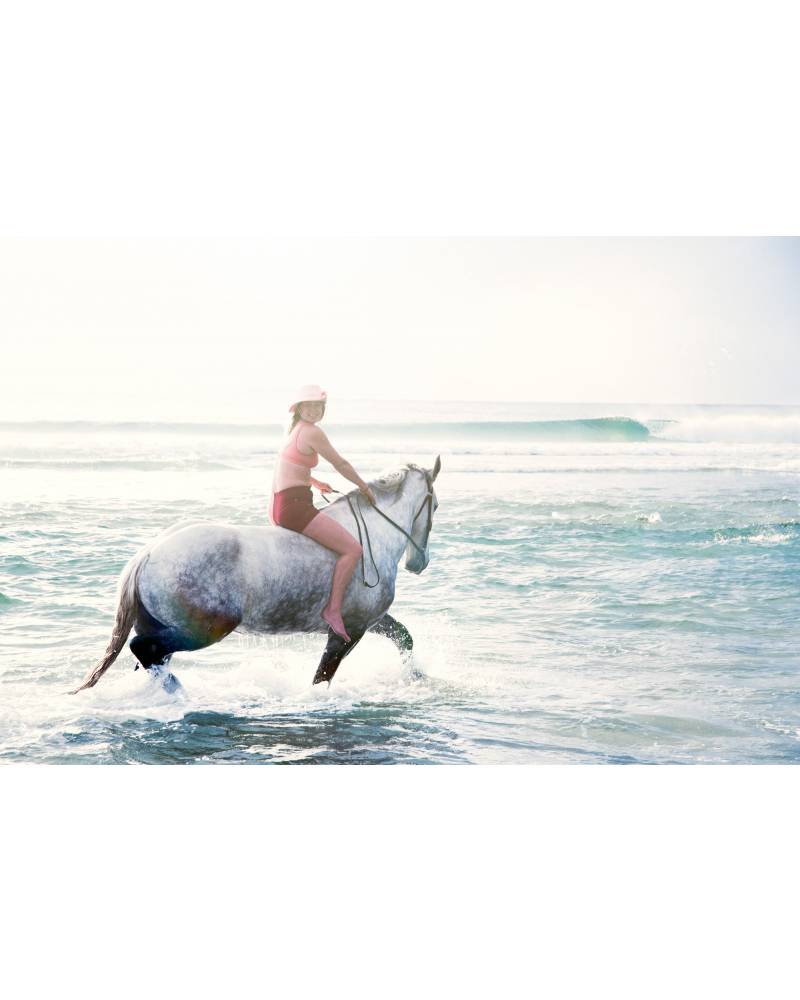 Atmosea The Surf Hat - riding a horse through the surf