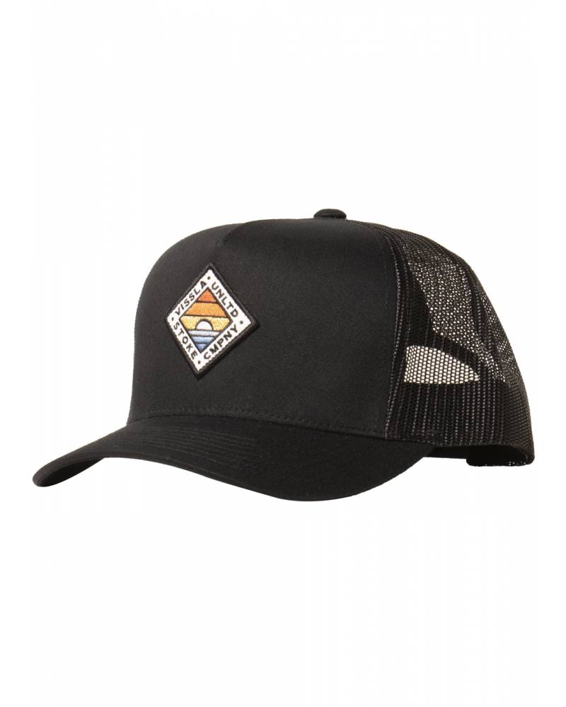 Vissla Solid Sets Eco Trucker Hat - Black front