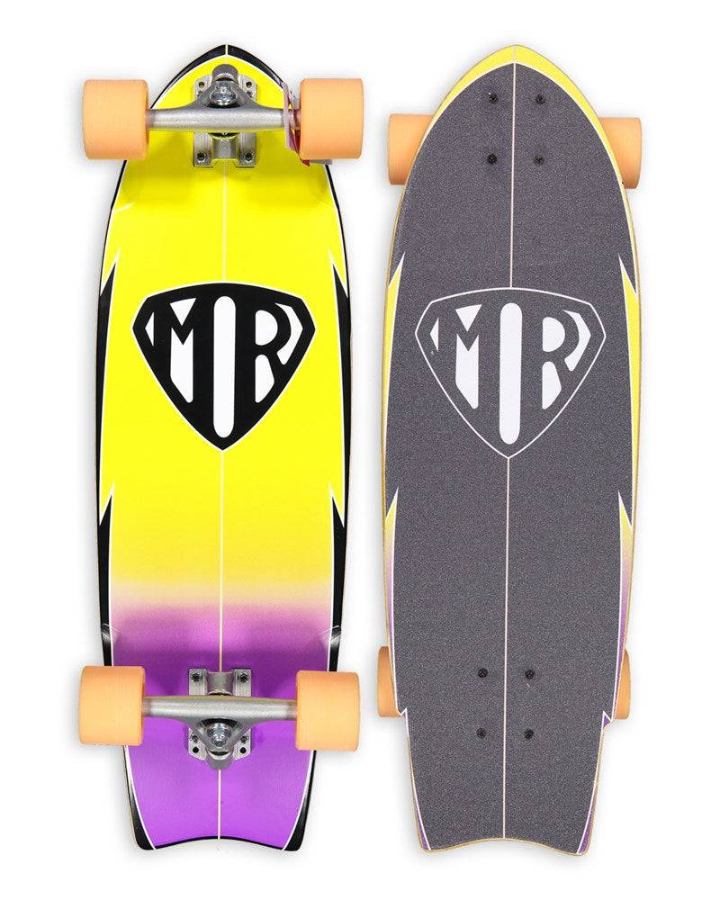 Quiksilver Mark Richards MR Edition Retro Cruiser Skateboard - Purple Yellow