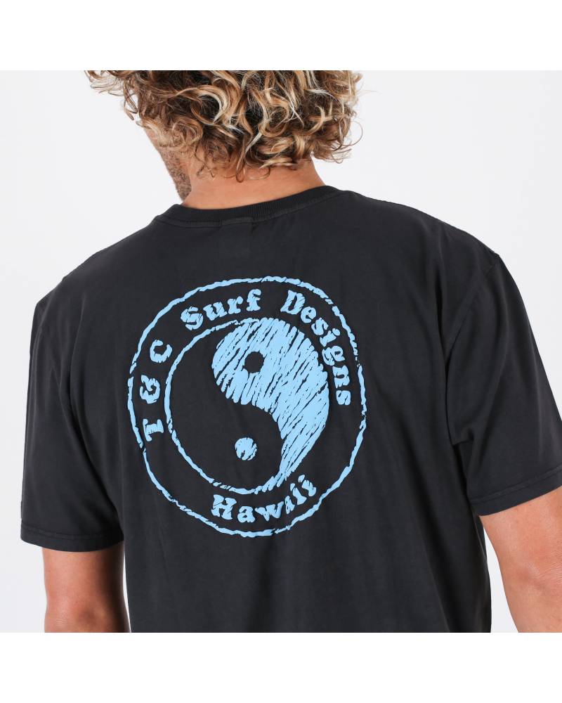 Monochrome Tee - Washed Black/Blue