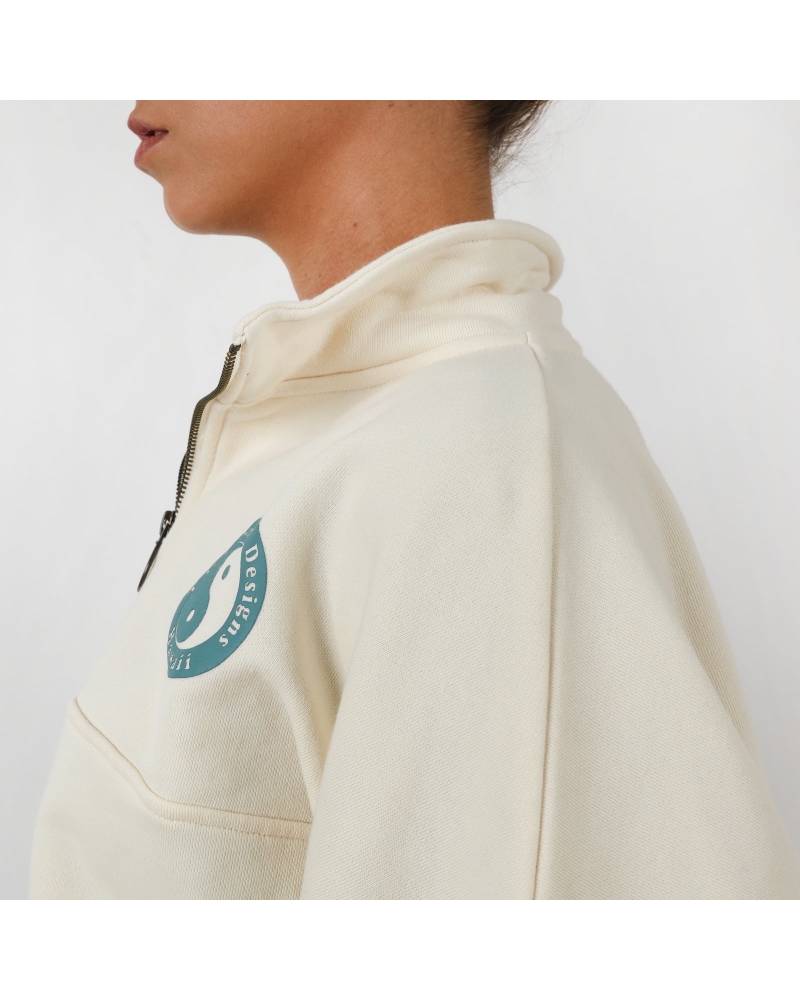 Retro Sun Half Zip Fleece - Snow