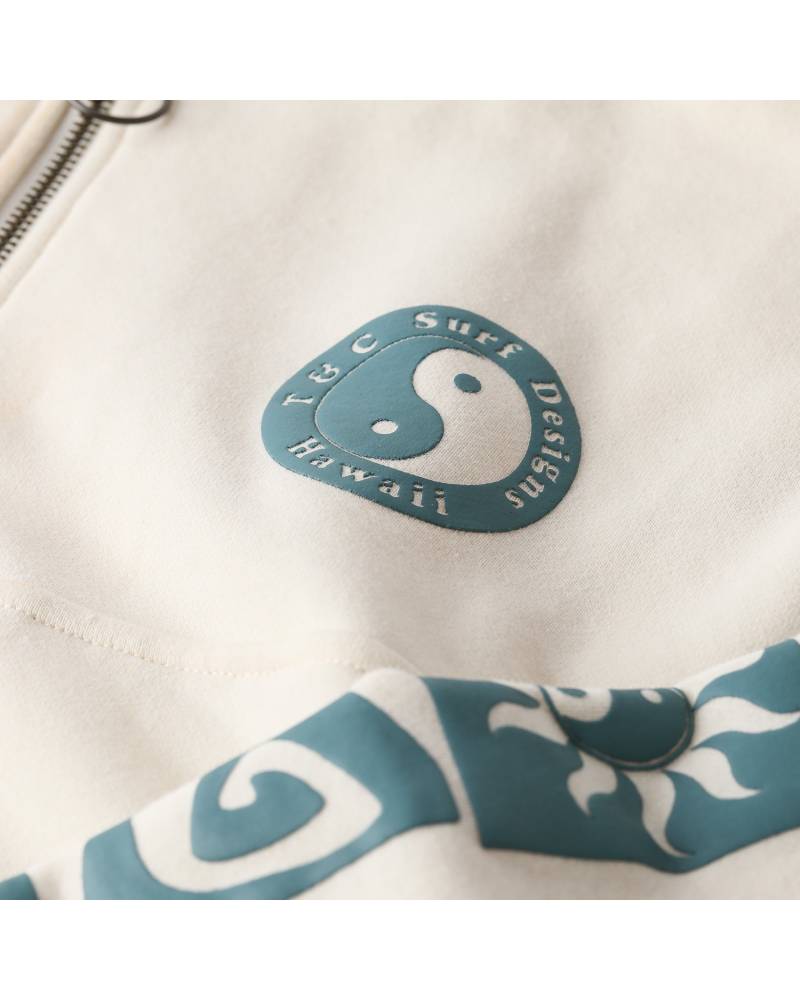 Retro Sun Half Zip Fleece - Snow