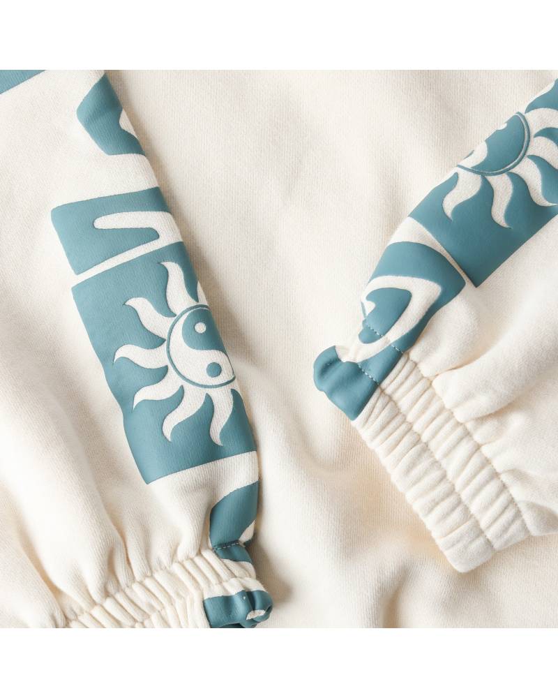 Retro Sun Half Zip Fleece - Snow