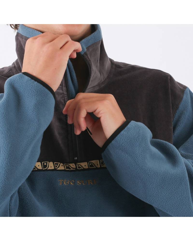 Close-up of zipper and logo