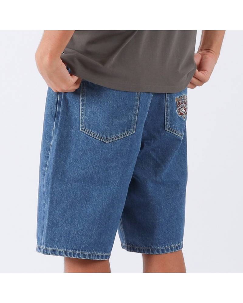 Thrift Denim Jort - Washed Blue
