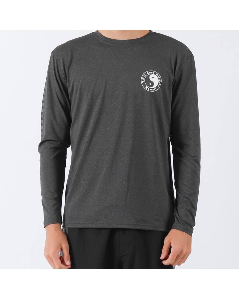 Checker L/S Surf Tee UPF 50+ - Black Heather