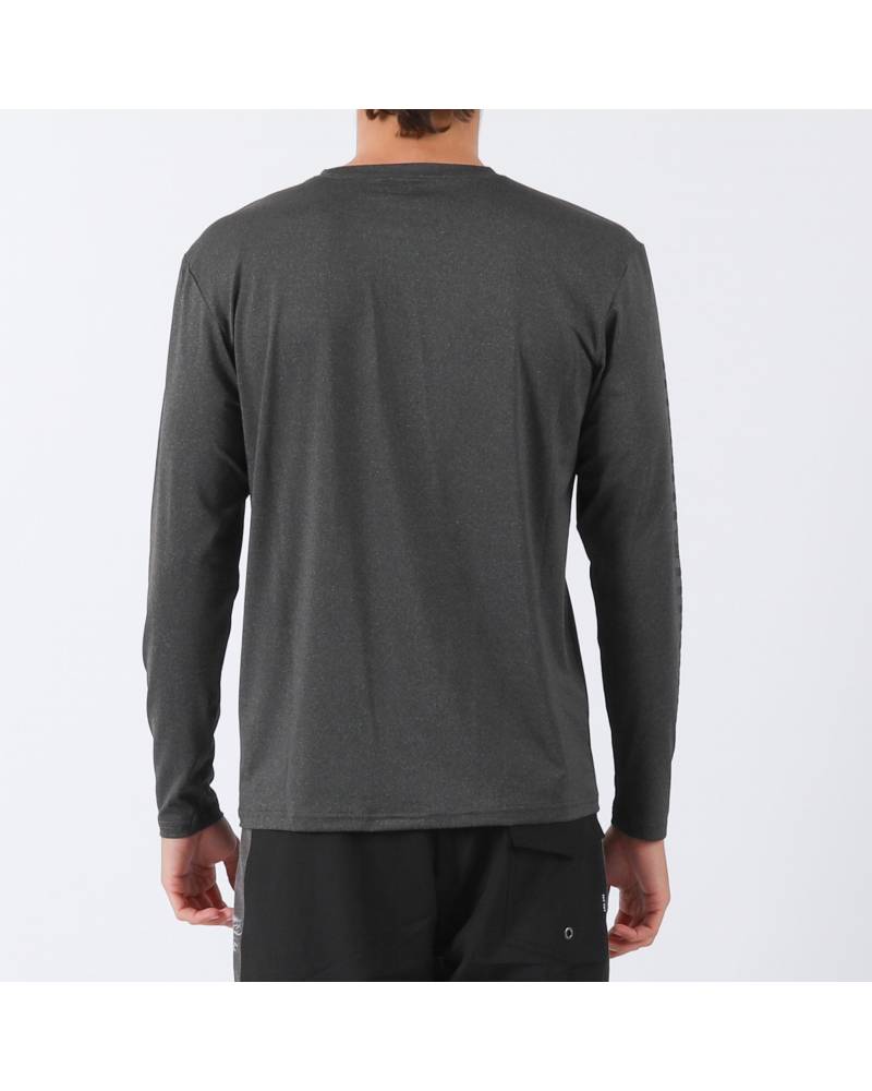 Checker L/S Surf Tee UPF 50+ - Black Heather