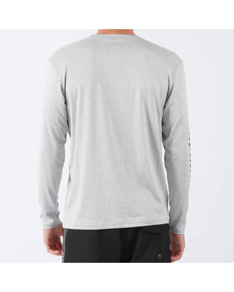 Checker L/S Surf Tee UPF 50+ - Lt Grey Heather