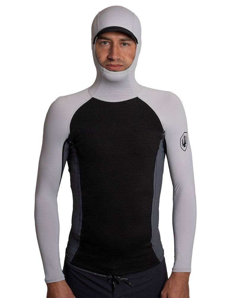 FK Mens L/S Hooded Neo Lycra Vest