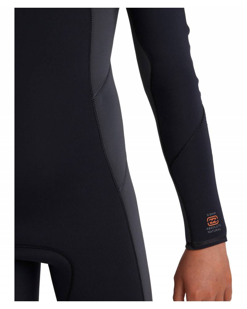 Boys 6-16 3/2mm Absolute Natural Chest Zip Steamer Wetsuit