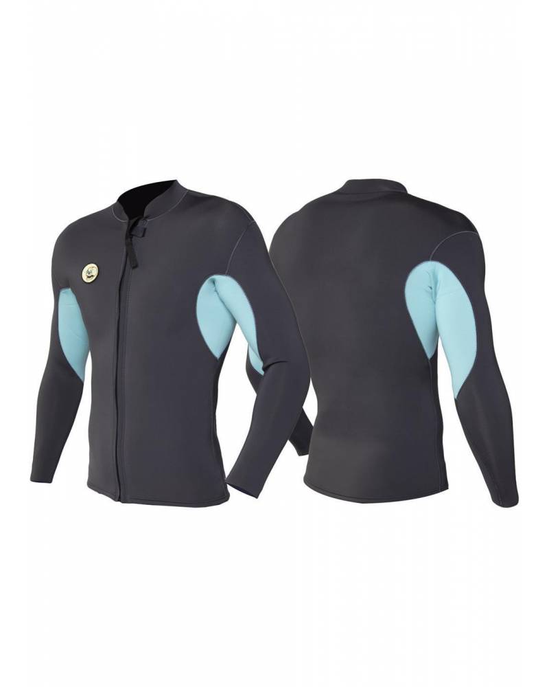 Solid Sets 2mm Front Zip Jacket - Phantom