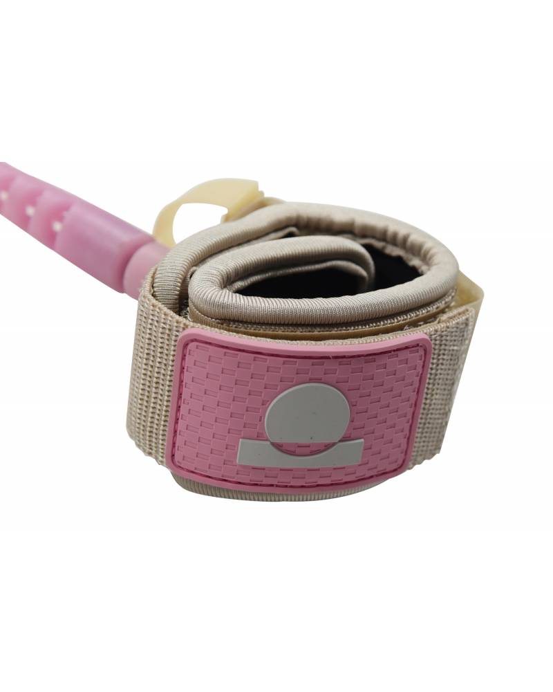 Summer vibes Session Bodyboard Wrist Coil Leash - Pink - Summer vibes