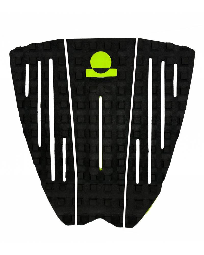 Summer vibes Session 3-Piece GROM SIZE surfboard deck grip traction tail pad - Yellow