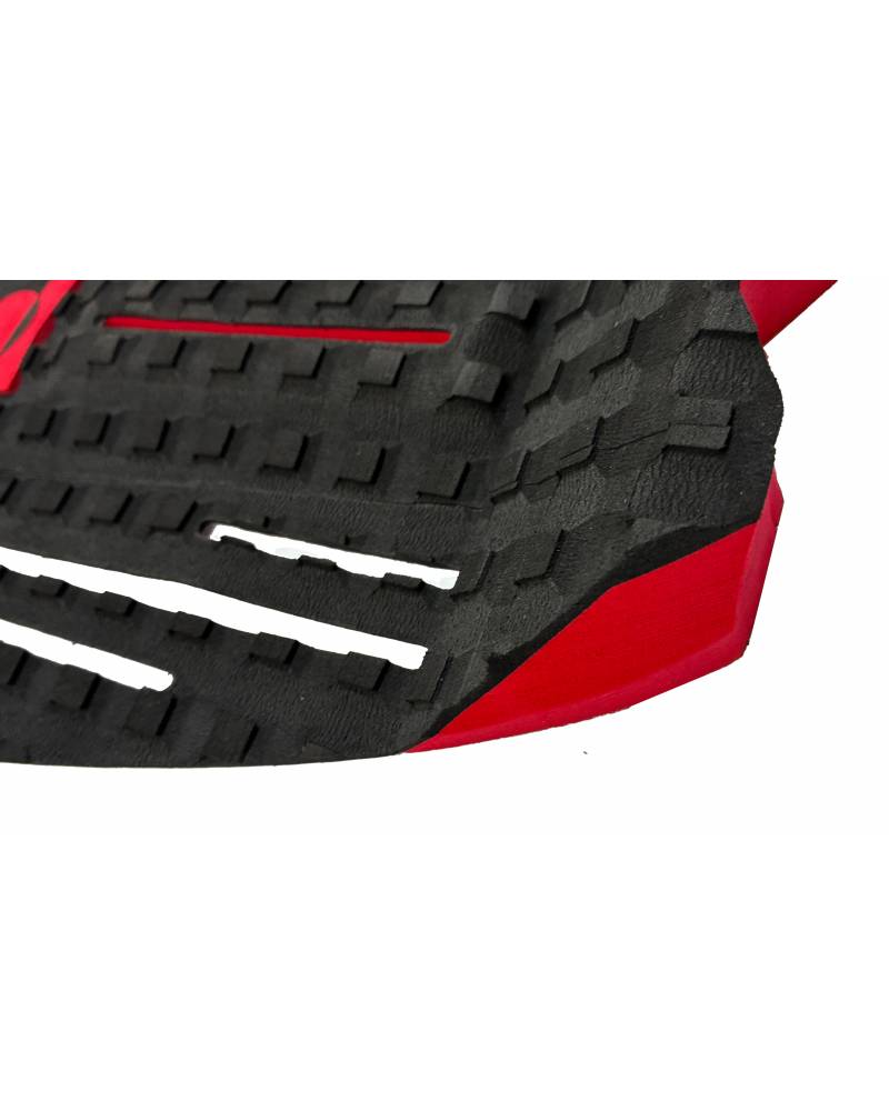 Summer vibes Session 3-Piece GROM SIZE surfboard deck grip traction tail pad - Red