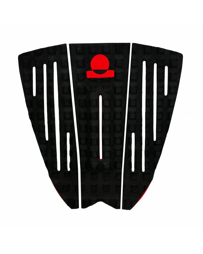 Summer vibes Session 3-Piece GROM SIZE surfboard deck grip traction tail pad - Red