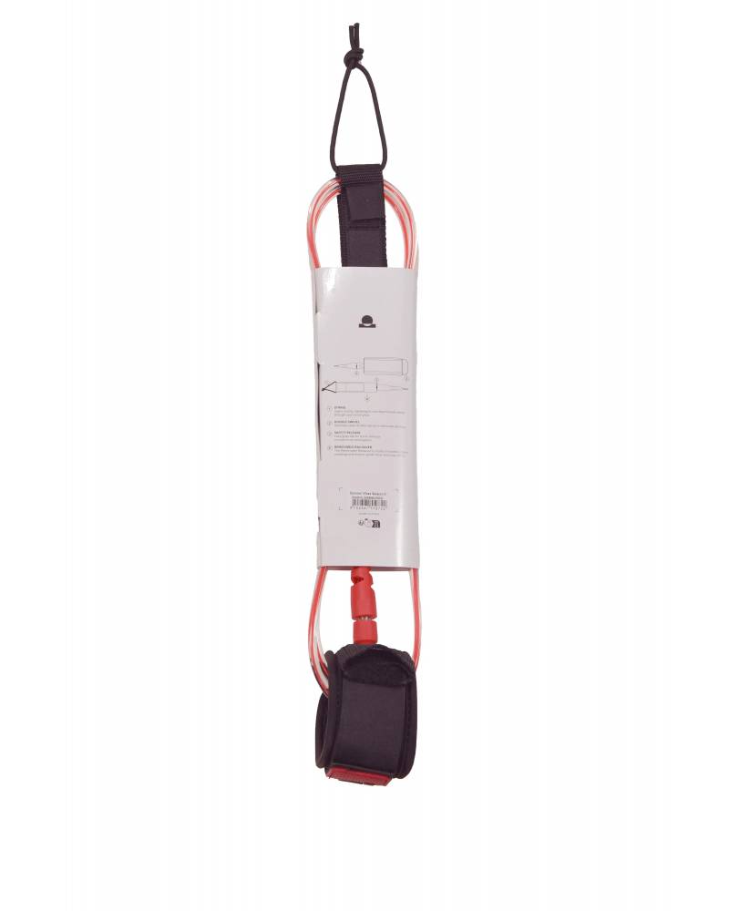 Summer vibes Session 5ft Surfboard Leash Leg rope - Red Clear - Summer vibes
