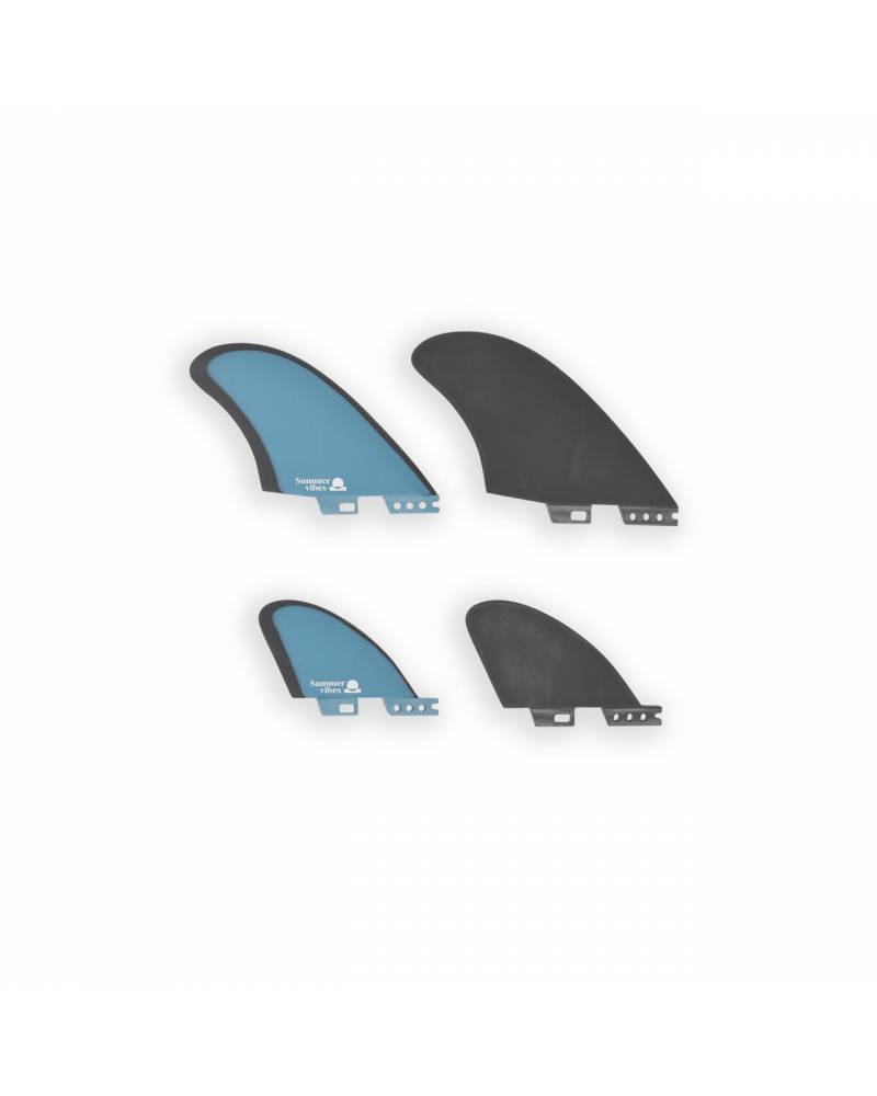 Summer vibes Quad Mid Keel 4-Fin Set FCiiCompatible - Blue