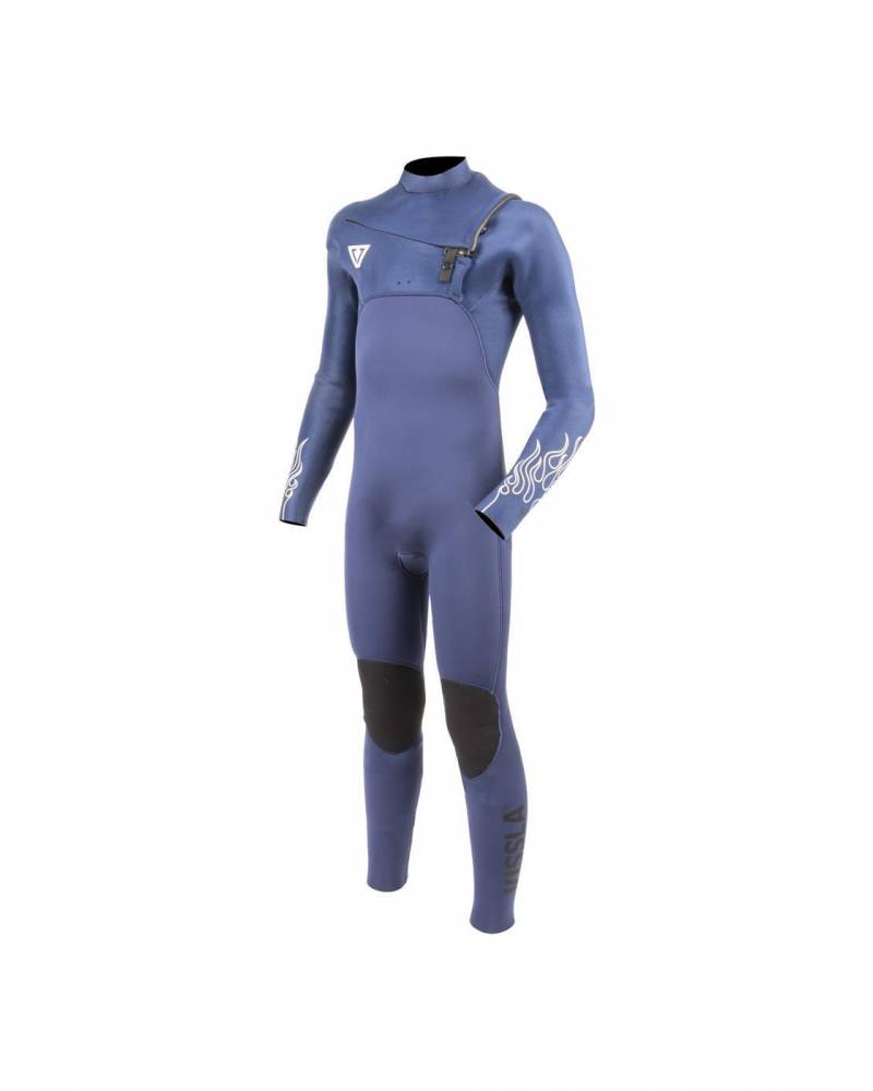 Vissla High Seas Boys Fire 4-3 Full Chest Zip - Deep Royal