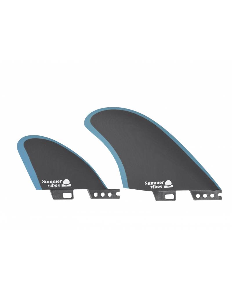 Summer vibes Quad Mid Keel 4-Fin Set FCiiCompatible - Black/Blue